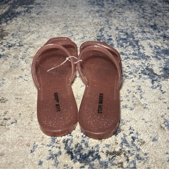 Steve Madden Vamp Pike Pink Glitter Jelly Sandals Size 7 - Picture 5 of 8
